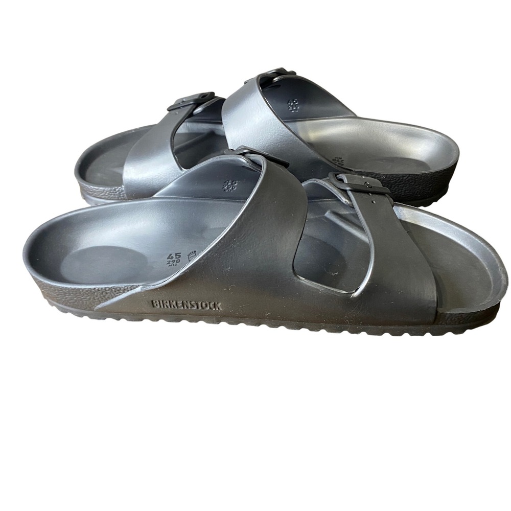 Birkenstock Arizona EVA Anthracite Metallic Gray Sandals Men 12 EU 45 Waterproof - Picture 5 of 11